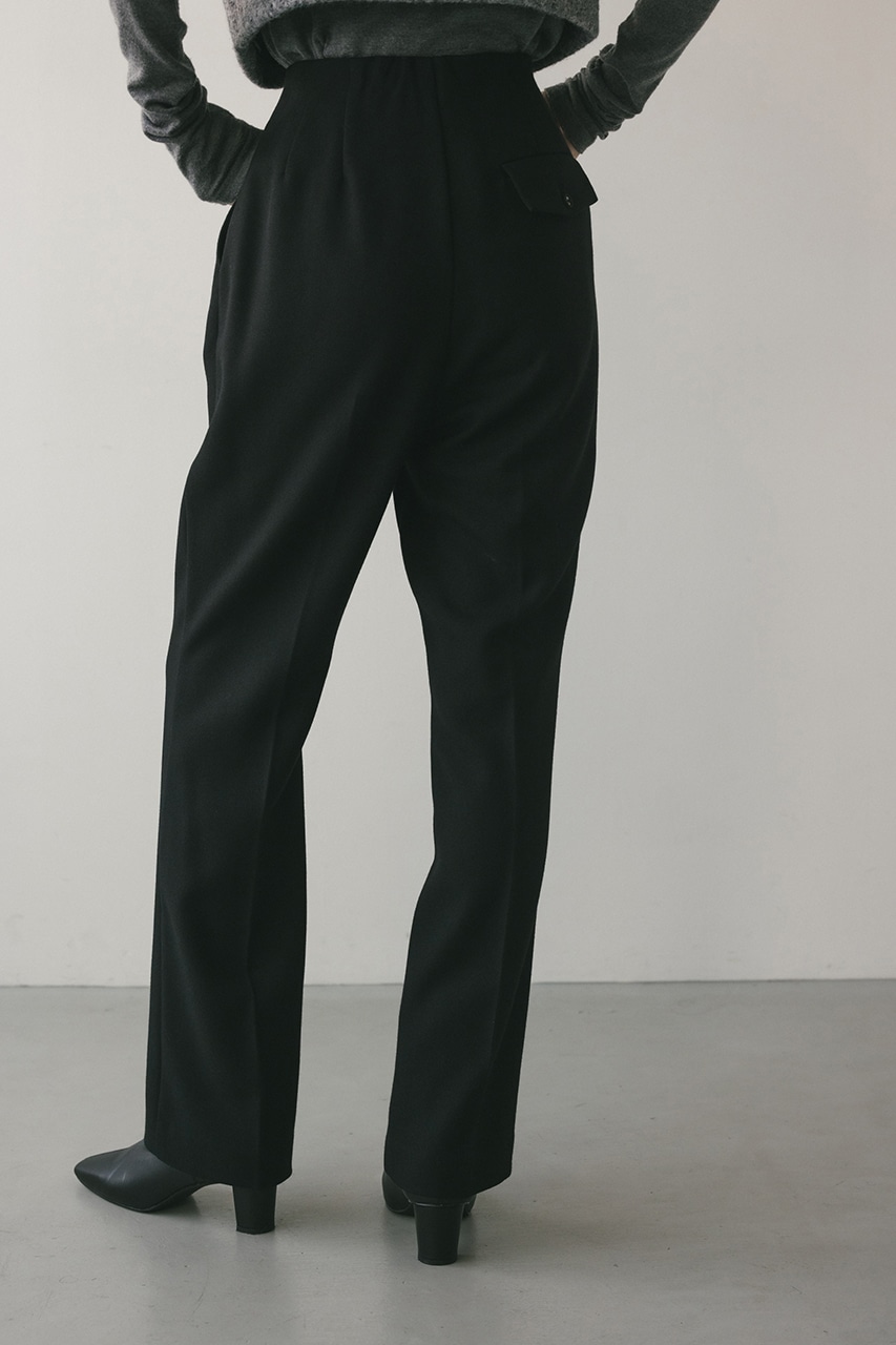 センタープレスシガレットパンツ BLK S