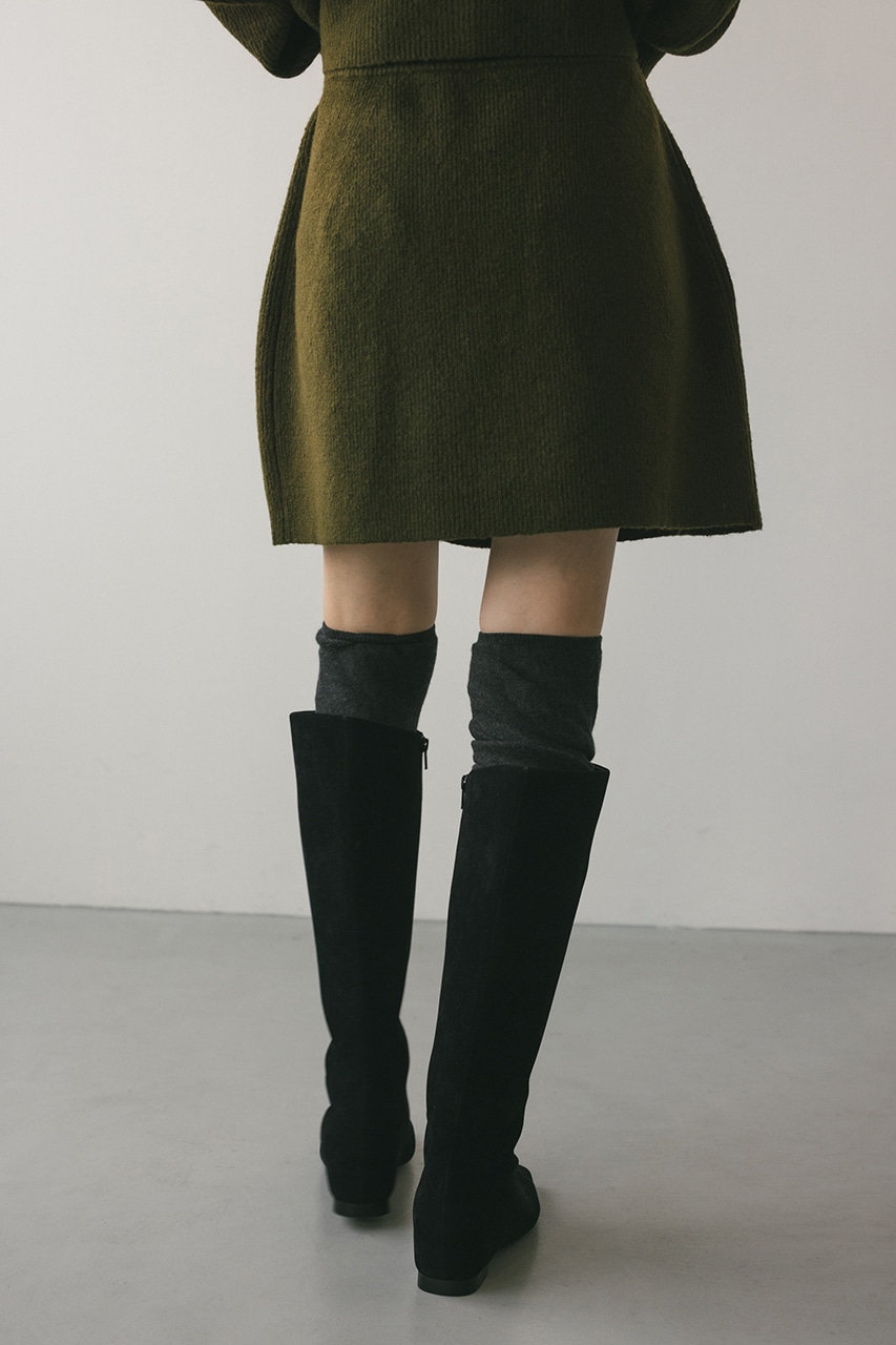 コクーンニットミニスカート KHA S