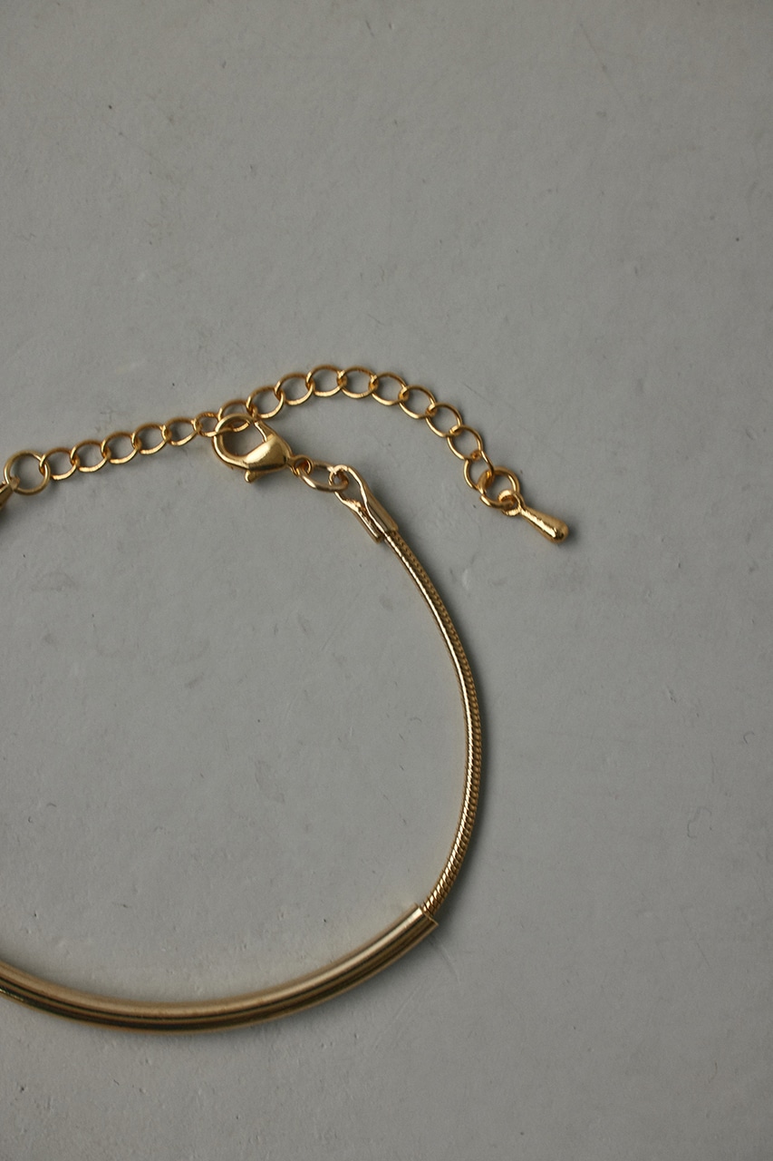 カーブラインチェーンブレスレット GLD FREE