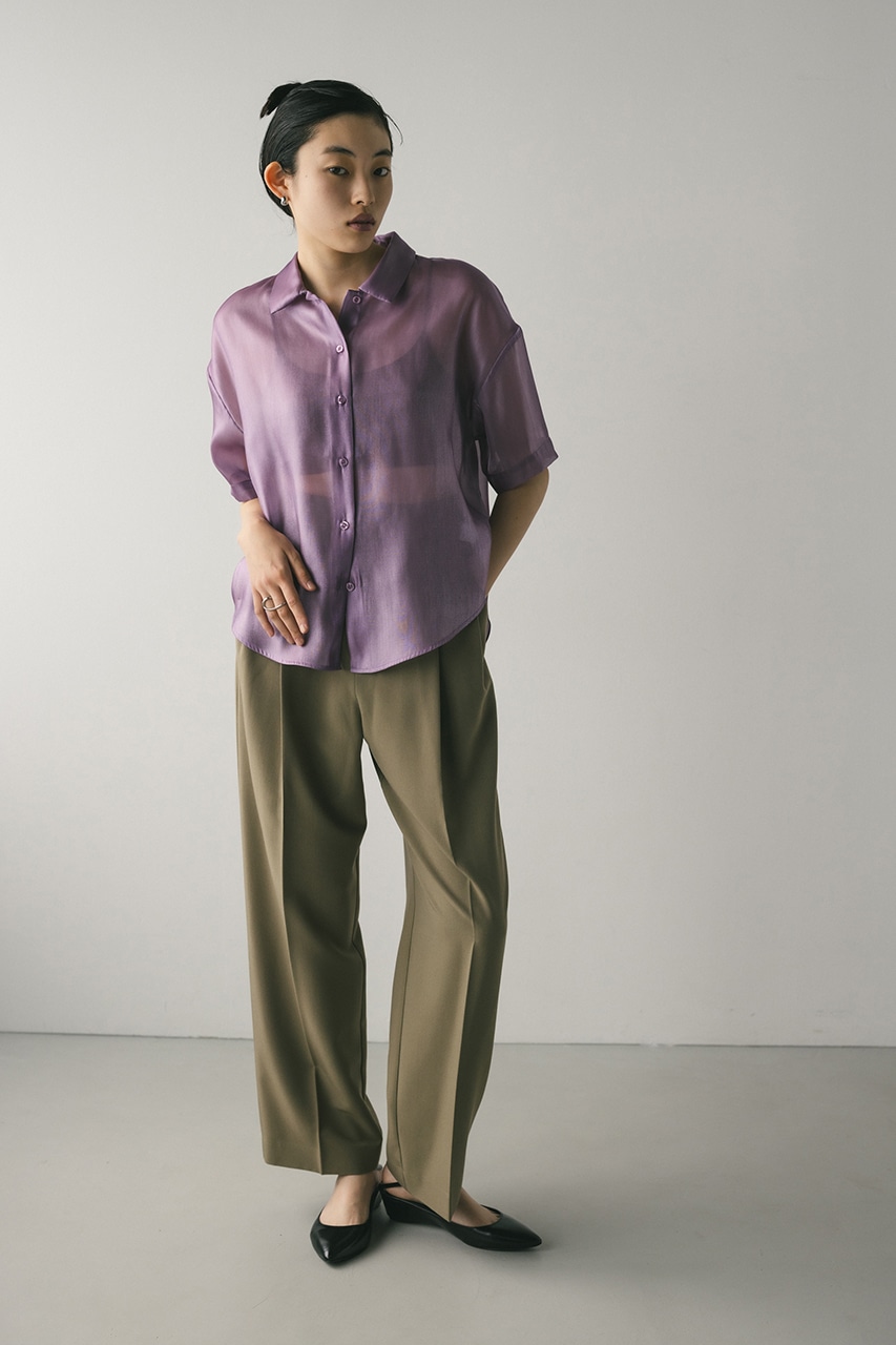 メタリックシアーシャツ L/PUR FREE