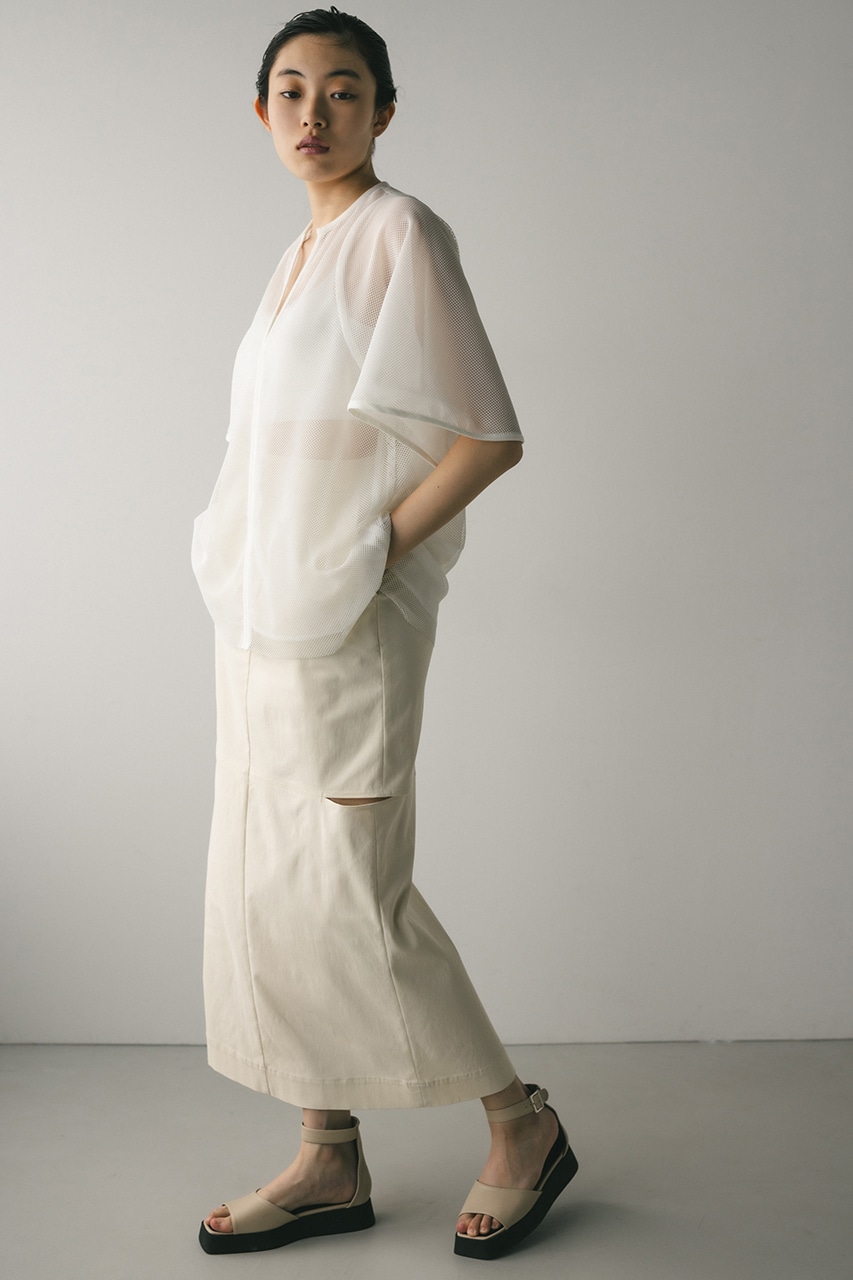 パイピングメッシュトップ WHT FREE