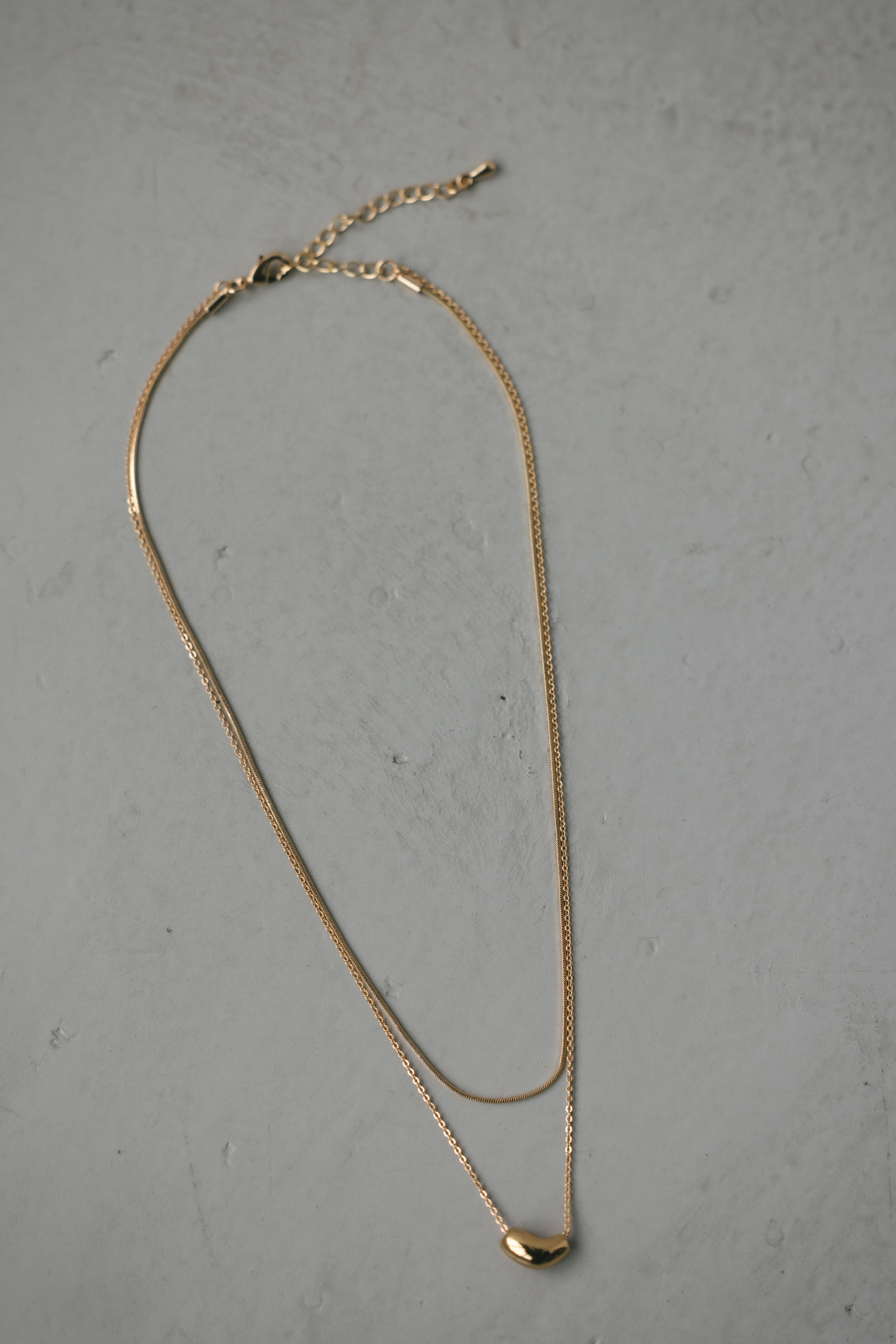 ダブルラインモチーフネックレス GLD FREE