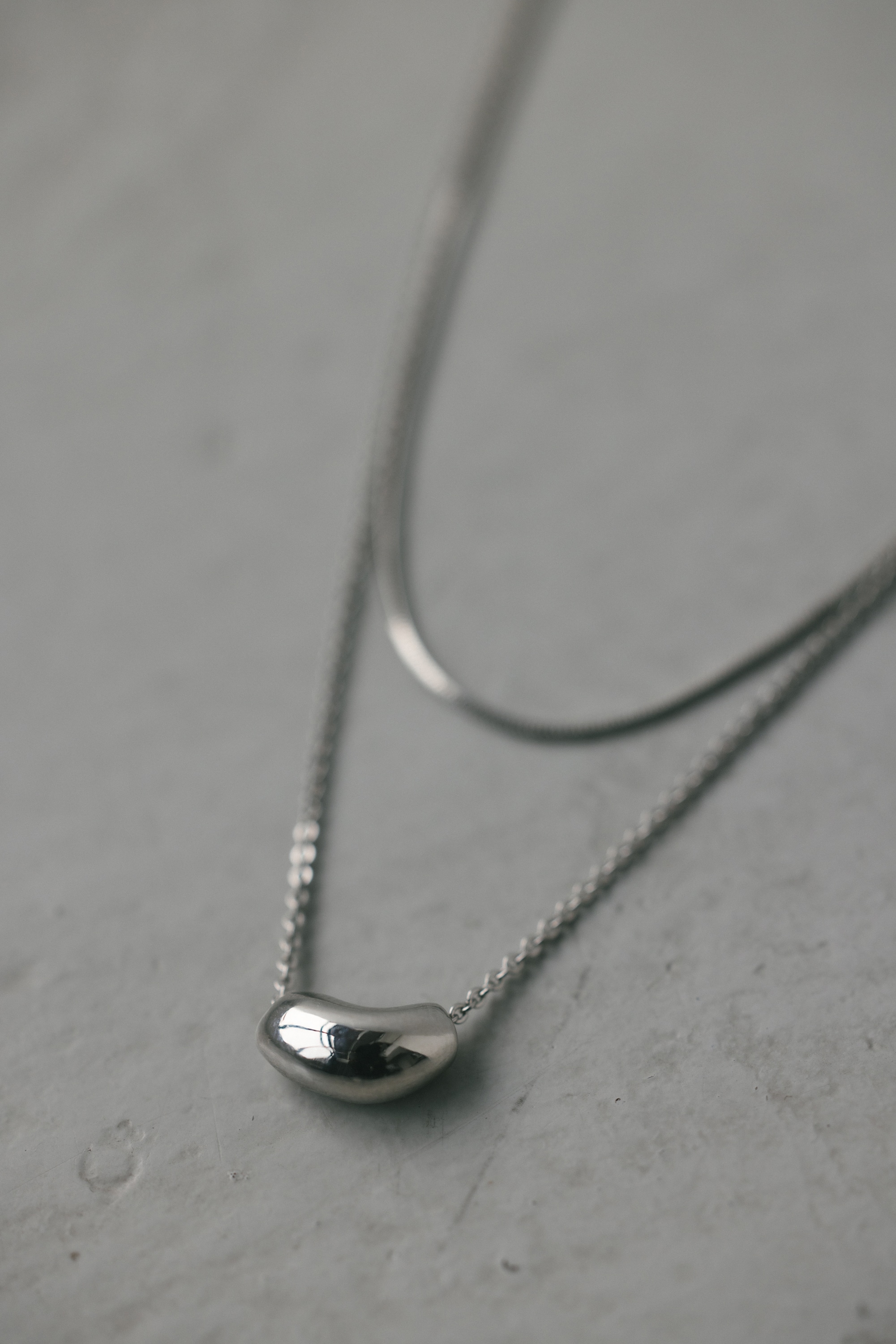 ダブルラインモチーフネックレス SLV FREE