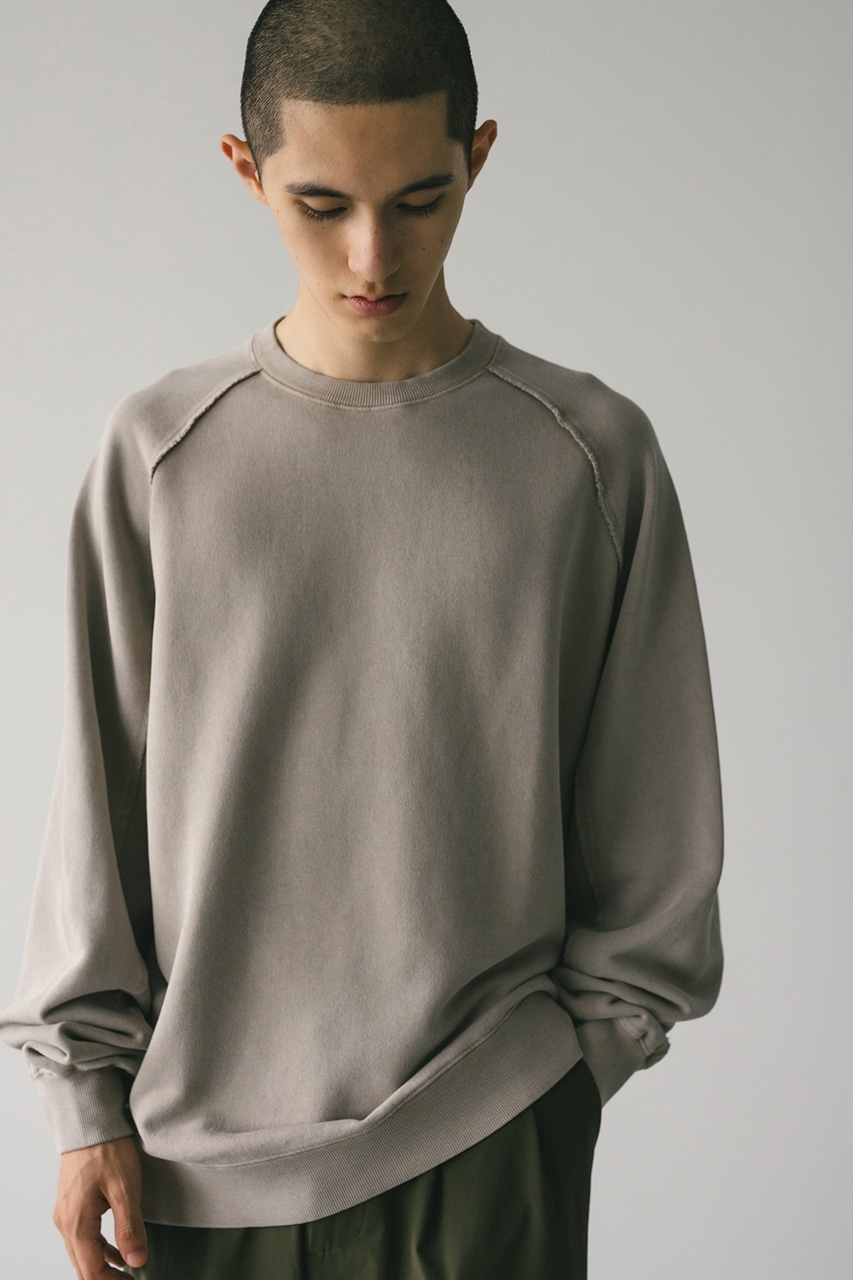 ピグメントクルーネックスウェット BEG L