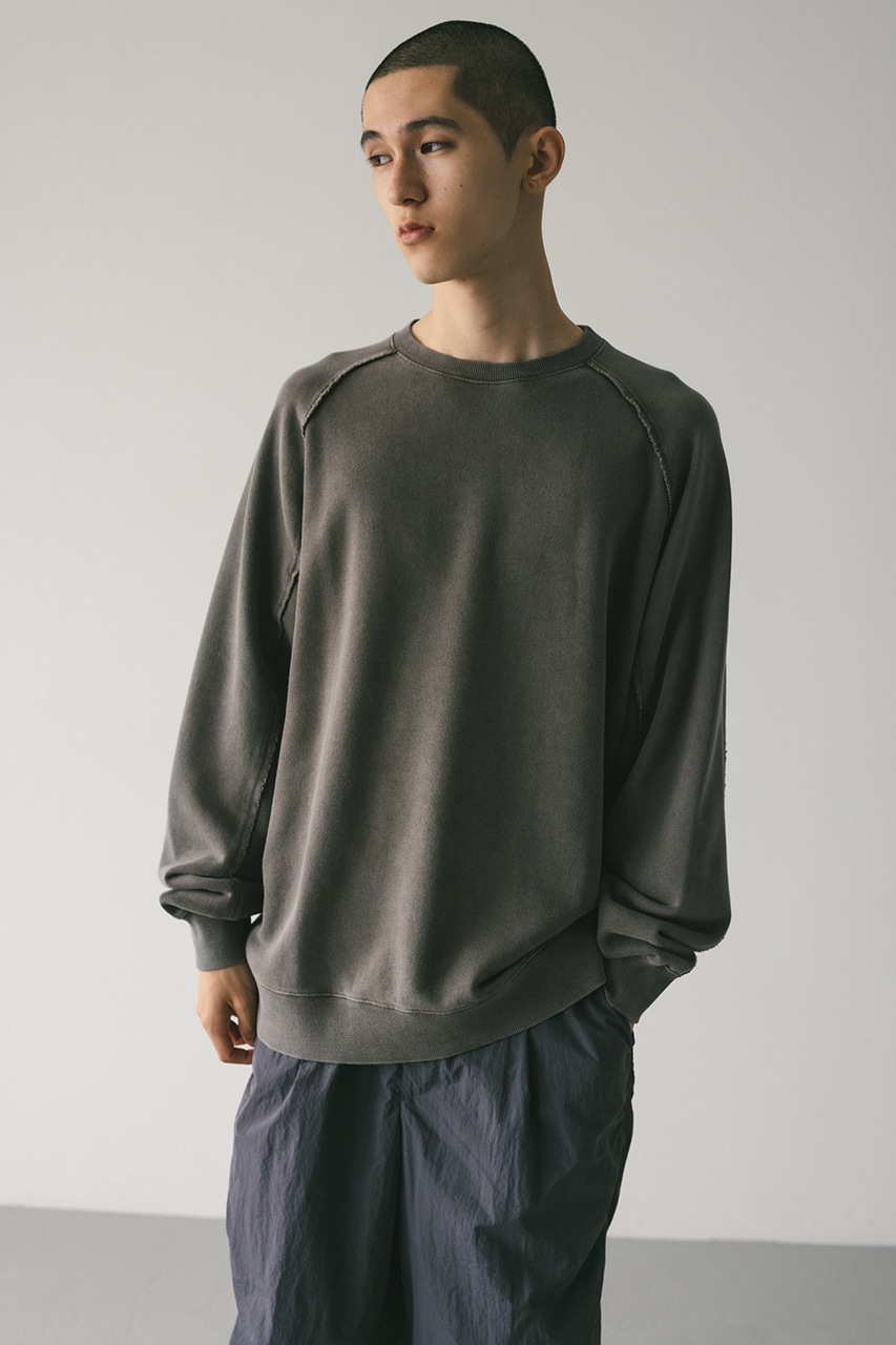 ピグメントクルーネックスウェット KHA M