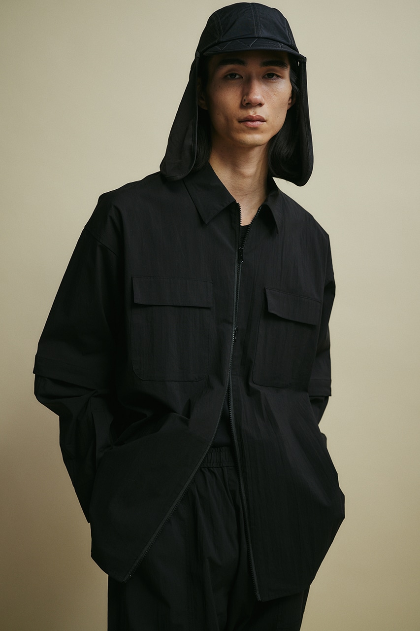 ACTIVE撥水デタッチャブルシャツ BLK M