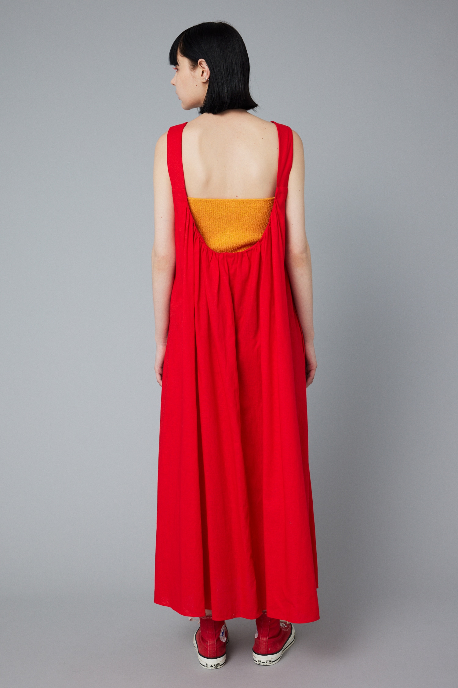 Back open dress RED FREE