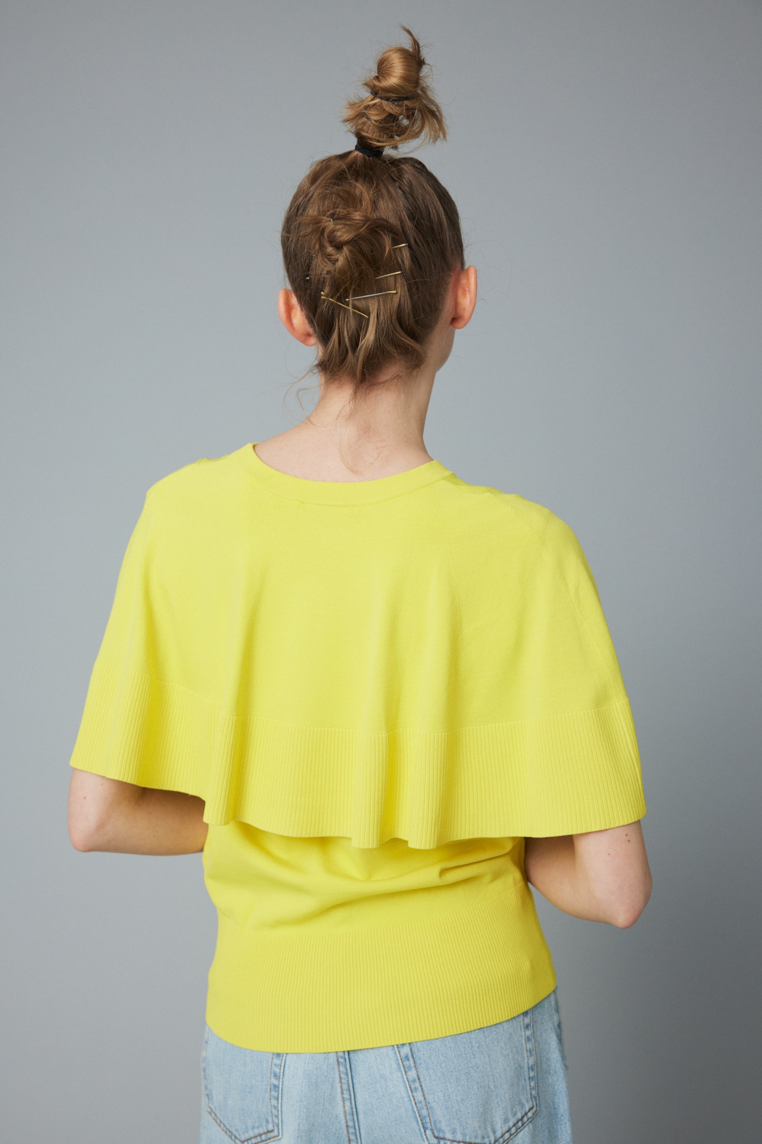 Cape knit tops YEL FREE