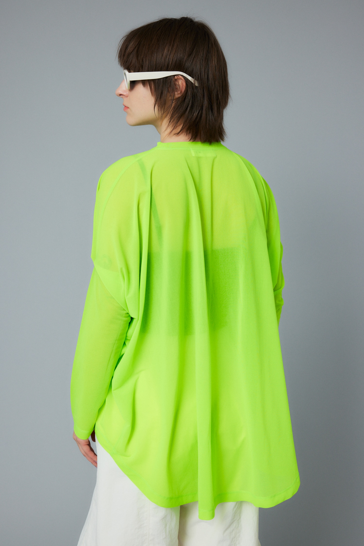 Sheer deformation tops LIME FREE