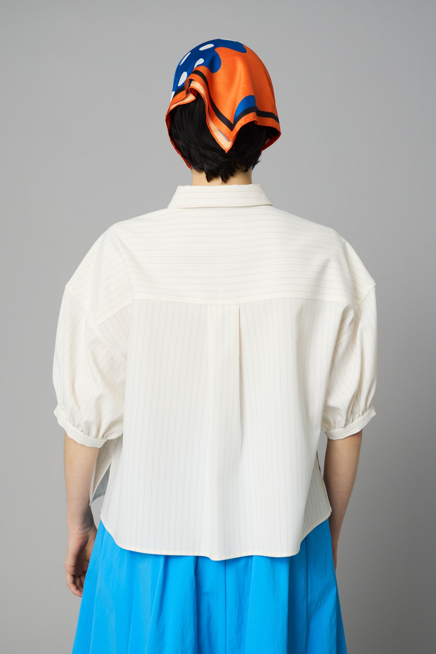 Stripe half sleeve shirt 柄WHT FREE