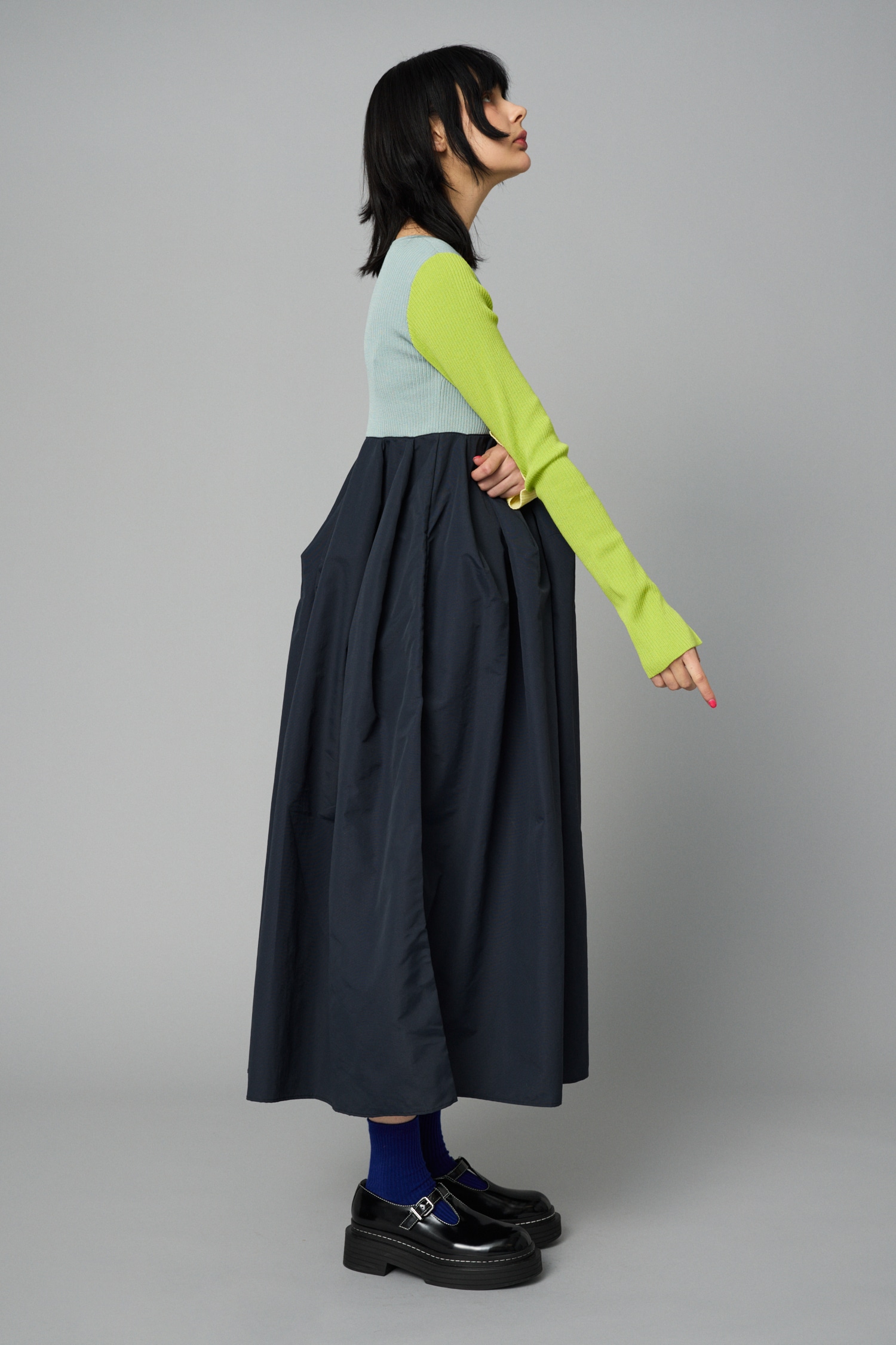 Mountain form dress 柄GRY 38