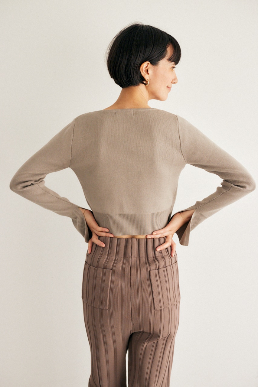 【M_】SHORT KNIT BUTTON UP トップス