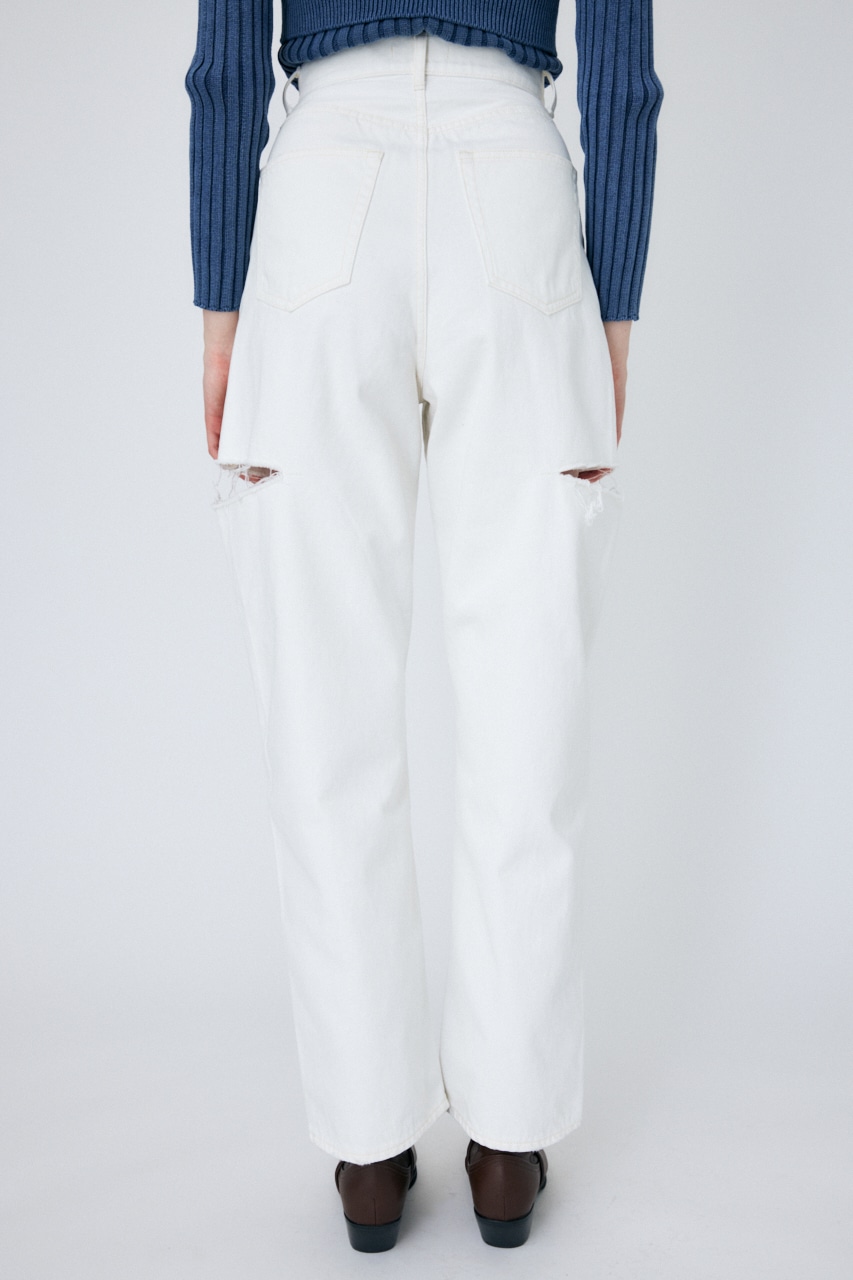 MOUSSY | THIGH SLIT WHT LOOSE STRAIGHT (ワイド ) |SHEL'TTER WEBSTORE