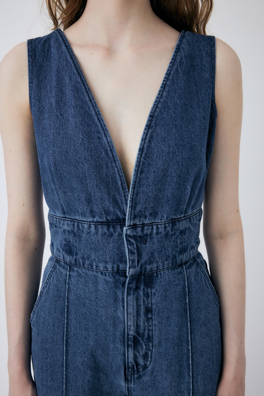 BUSTIER DENIM オールインワン