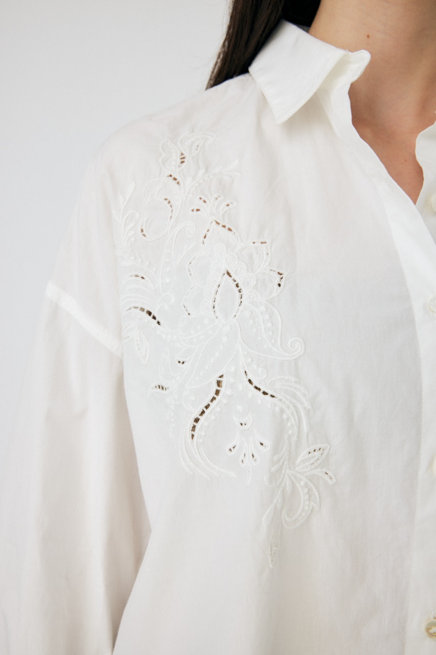 MOUSSY | EMBROIDERY POPLIN LOOSE シャツ (シャツ・ブラウス ) |SHEL 