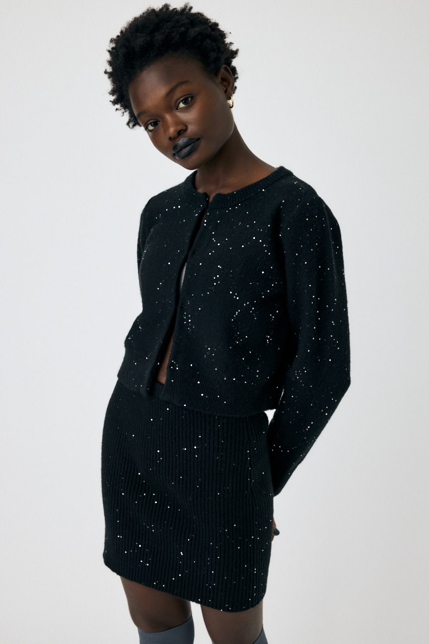 MOUSSY | SPANGLE KNIT COMBI ワンピース (ワンピース(ミニ  