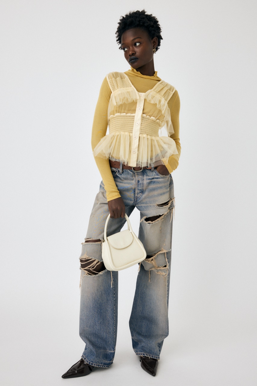 MOUSSY | GATHER TULLE ベスト (その他トップス ) |SHEL'TTER WEBSTORE