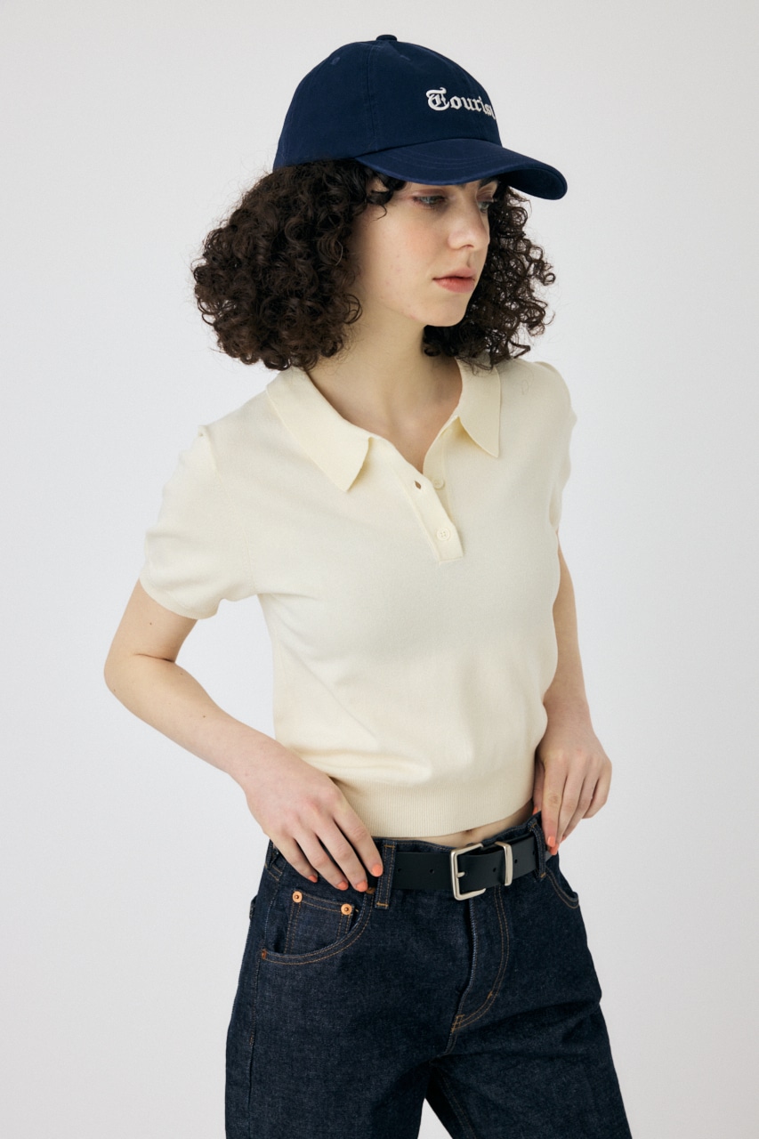 BASIC KNIT ポロ IVOY FREE