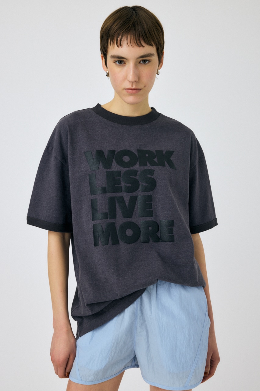 SLOGAN ビッグ TEE L/BLK FREE