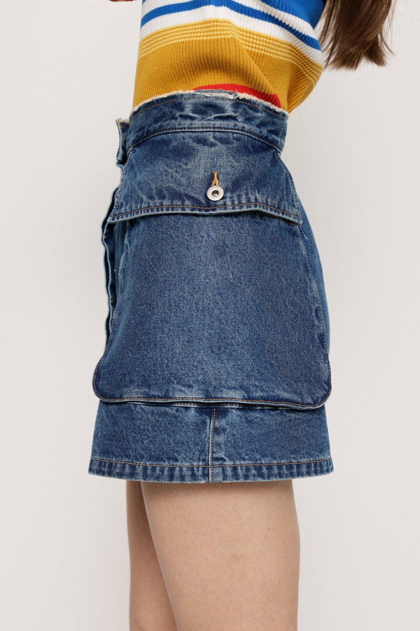 SLY | ビッグポケットワークショートスカート デニムスカート 