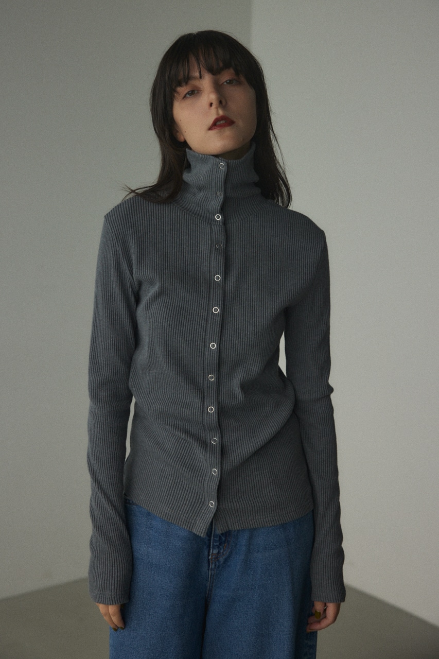 manyway turtle neck tops GRY FREE