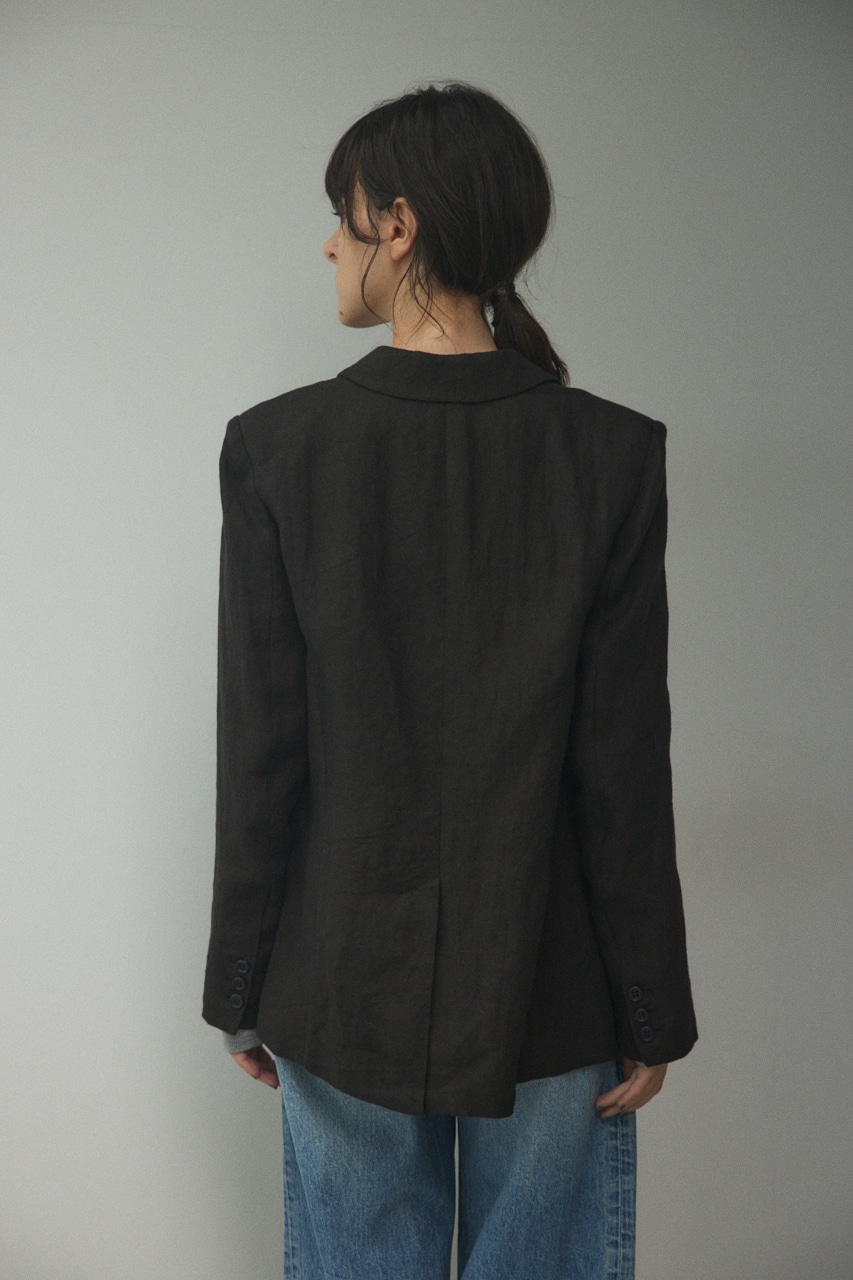BLACK BY MOUSSY | linen double jacket (ジャケット ) |SHEL'TTER