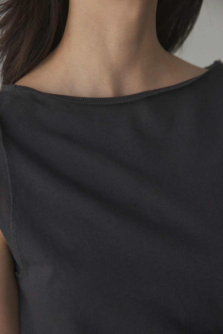 boat neck tanktop L/BLK FREE