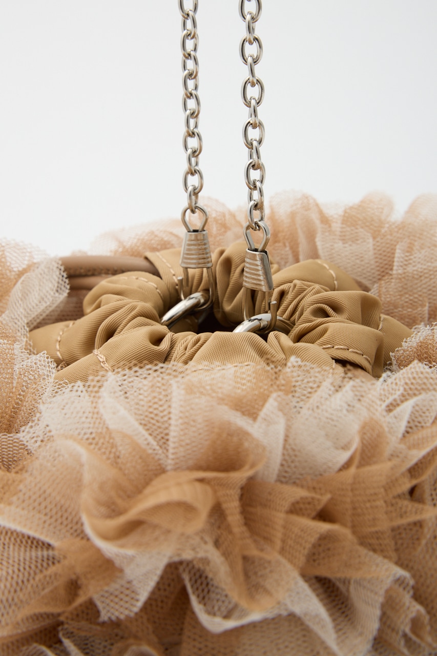 【SHEL'TTER SELECT】配色チュール2WAYドロストショルダーバッグ CAM FREE