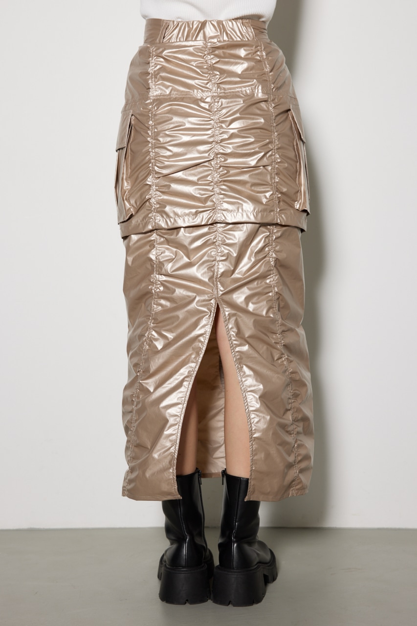 レイヤードカーゴジャストウエストスカート BRZ S