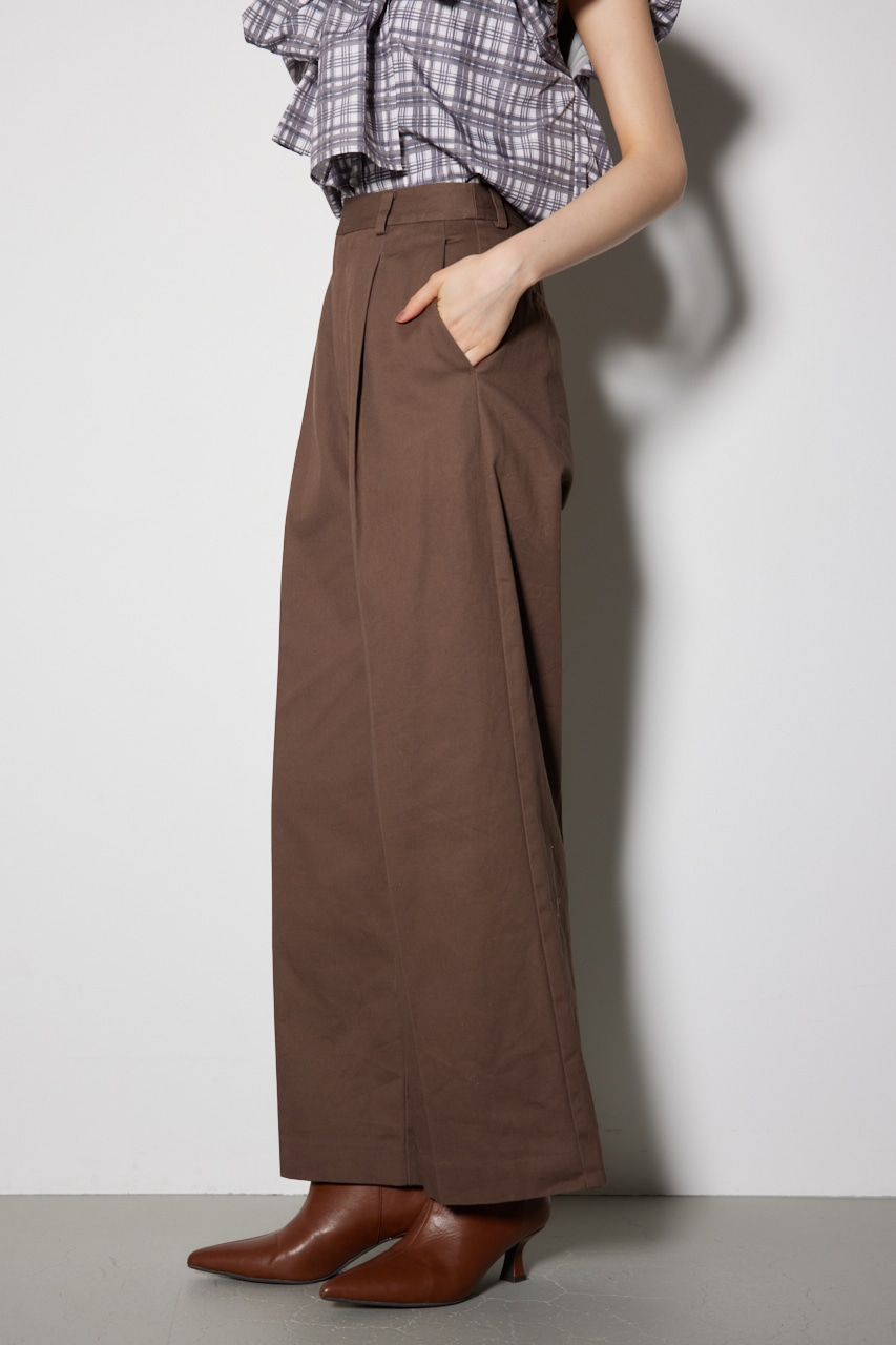 rienda | フロントタックチノジャストウエストパンツ (パンツ