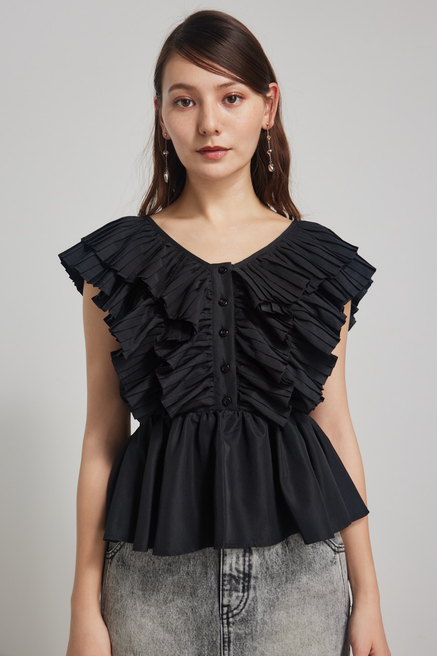 バックオープンペプラムBLS BLK FREE