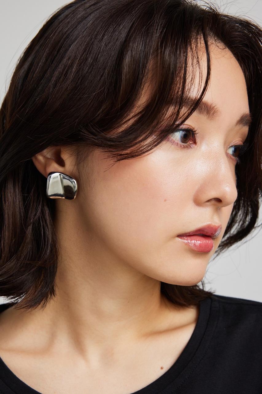 スクエアフォールドピアス SLV FREE