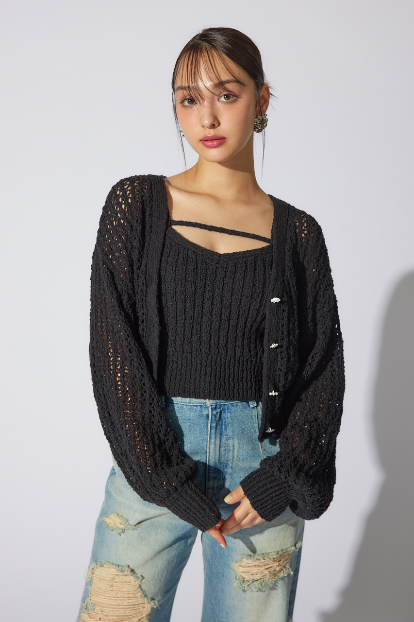 ニットビスチェ BLK FREE