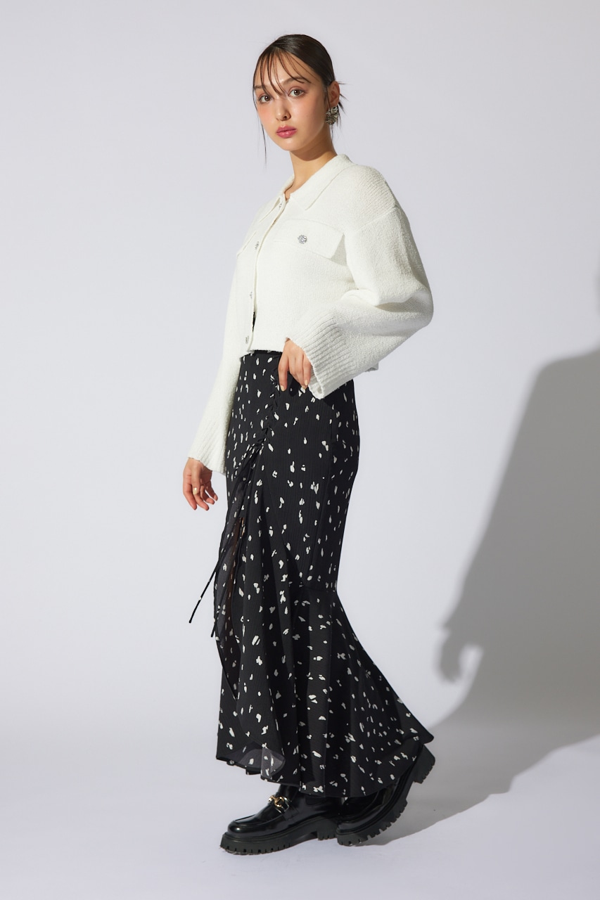 ビジューニットジャケット WHT FREE