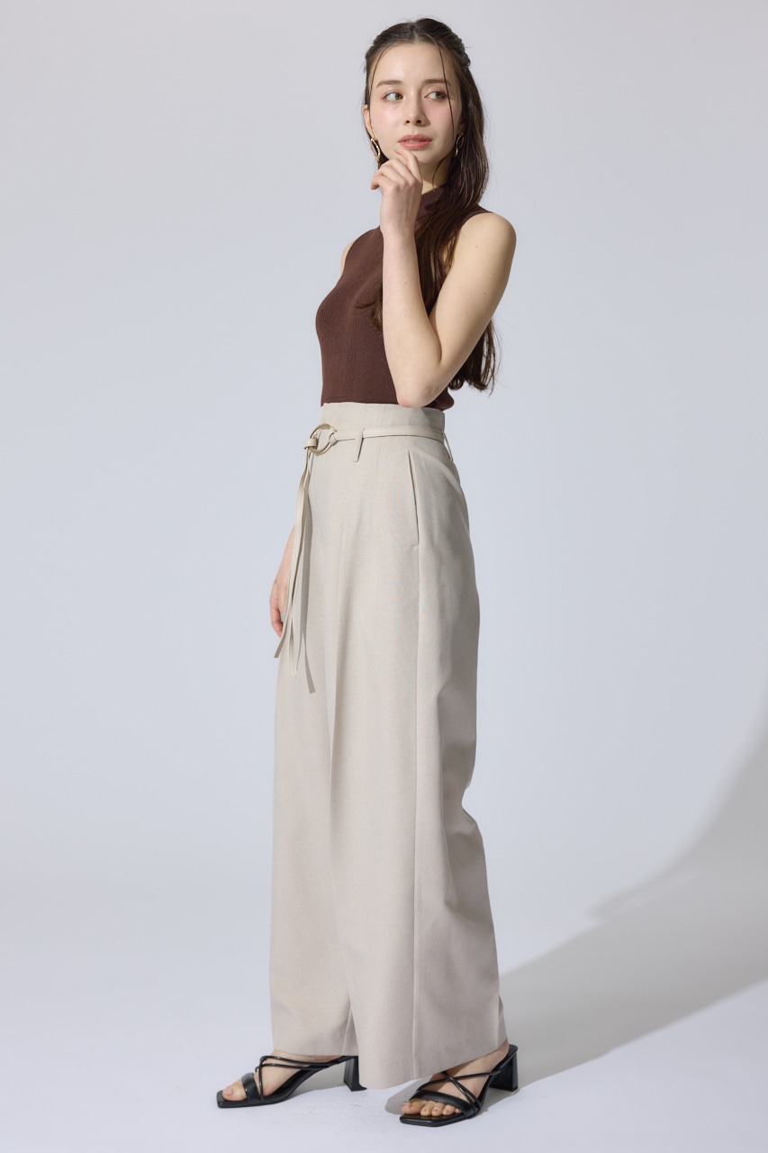 ウォッシャブルリブタンクトップ BRN M