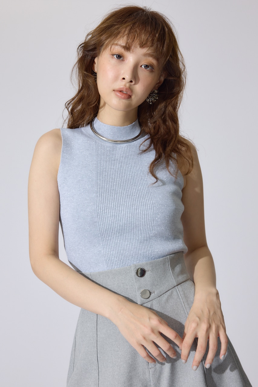 ウォッシャブルリブタンクトップ GRY M