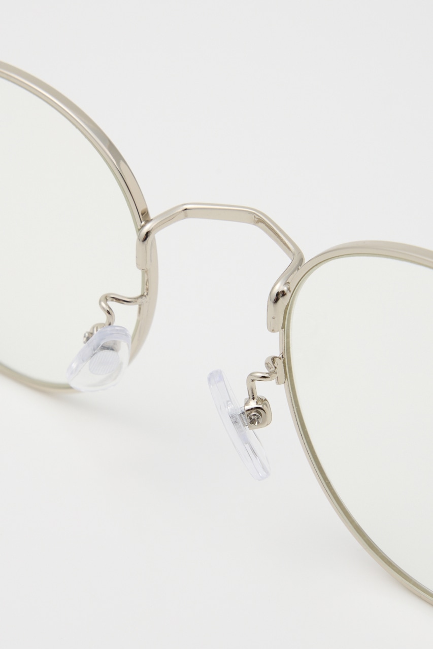 シルバーフレームラウンドアイウェア CLR FREE