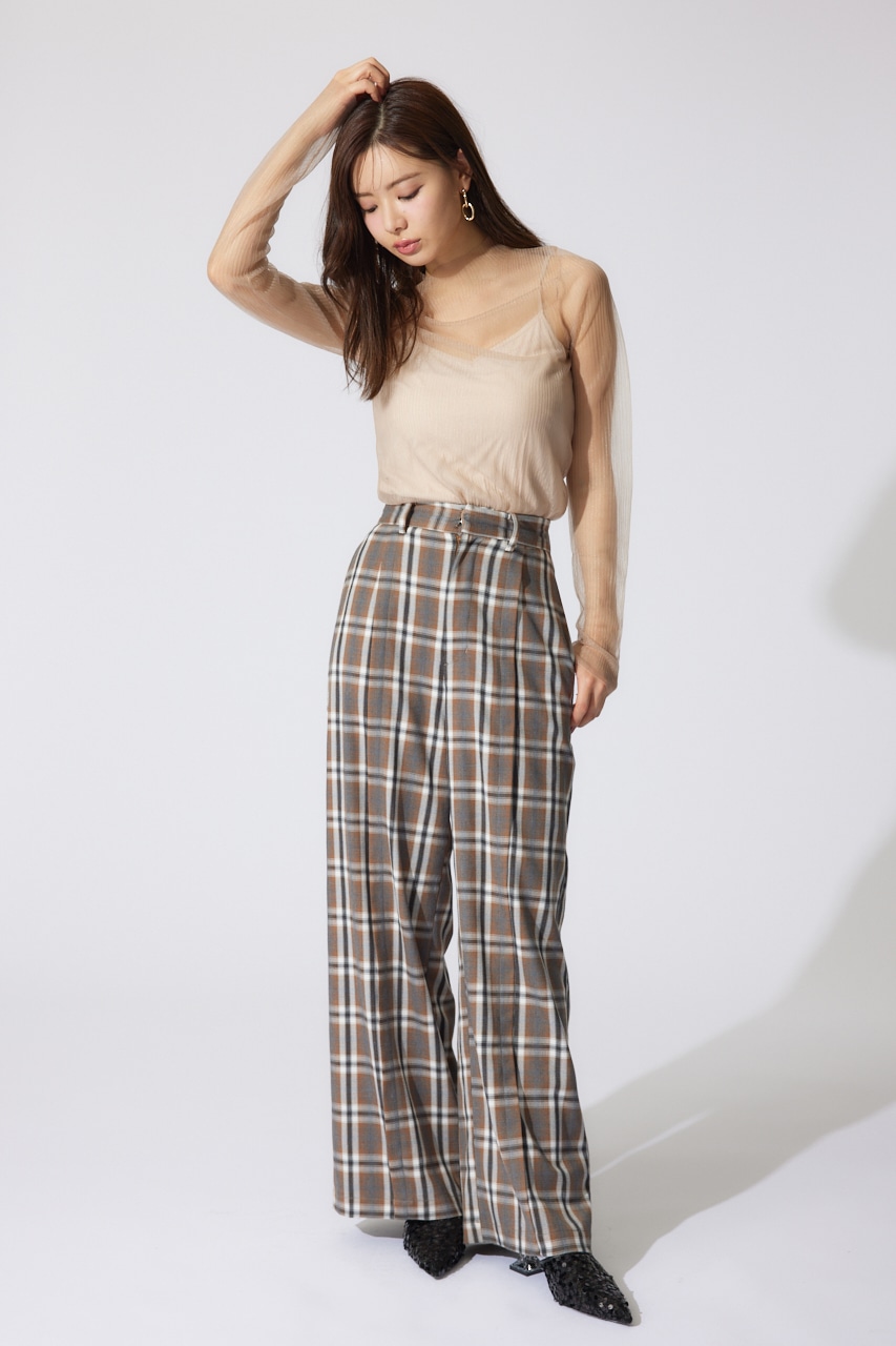 ランダムリブシアーニットトップス BEG FREE