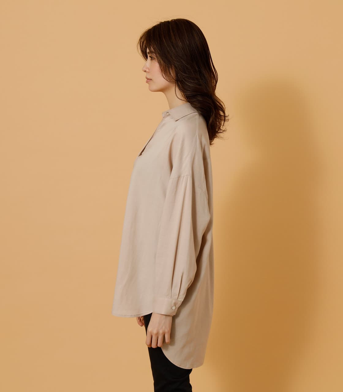 AZUL BY MOUSSY | レーヨン・リネンスキッパーチュニックシャツ