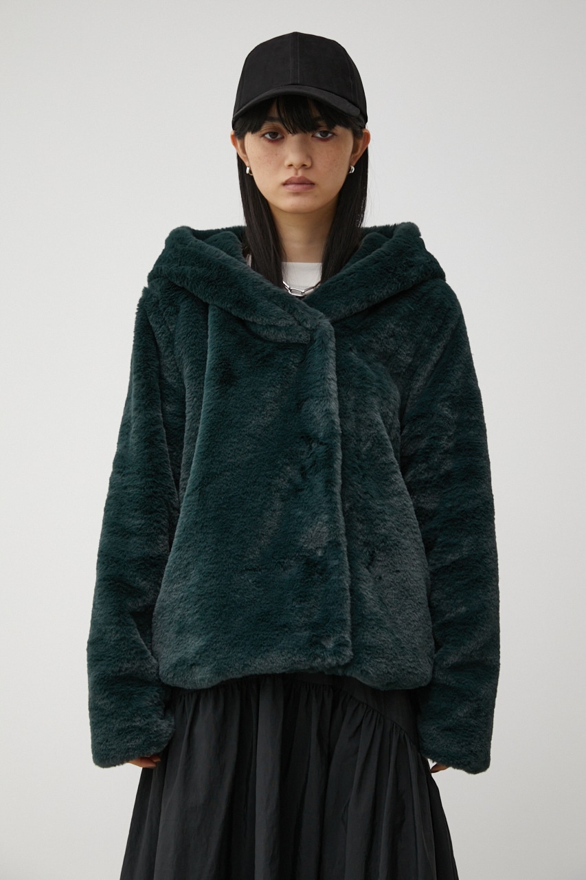 AZUL BY MOUSSY FLUFFY HOODIE COAT (コート ) SHEL'TTER WEBSTORE