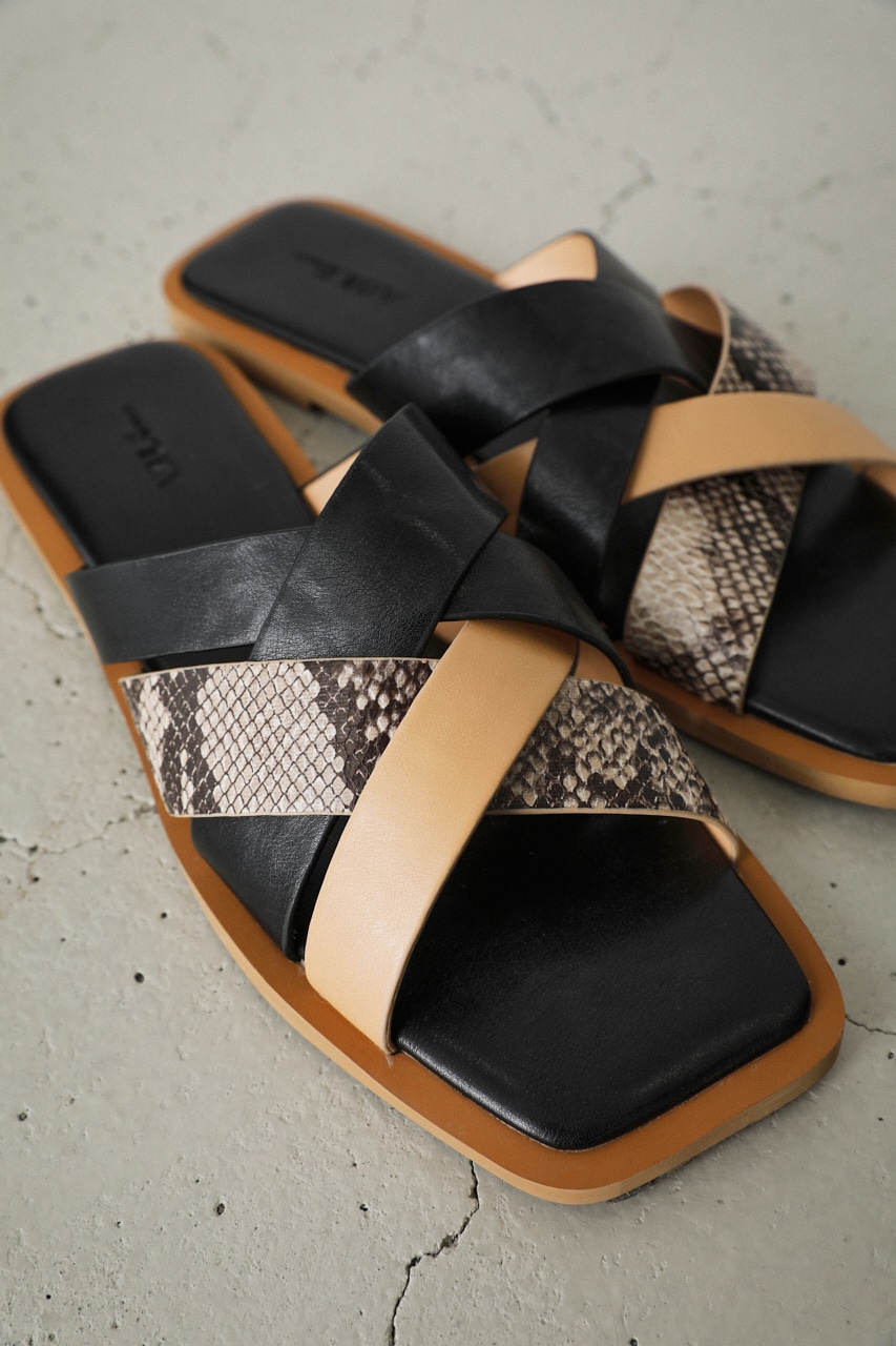 AZUL BY MOUSSY | PYTHON BELT BRAIDED SANDALS (サンダル ) |SHEL 