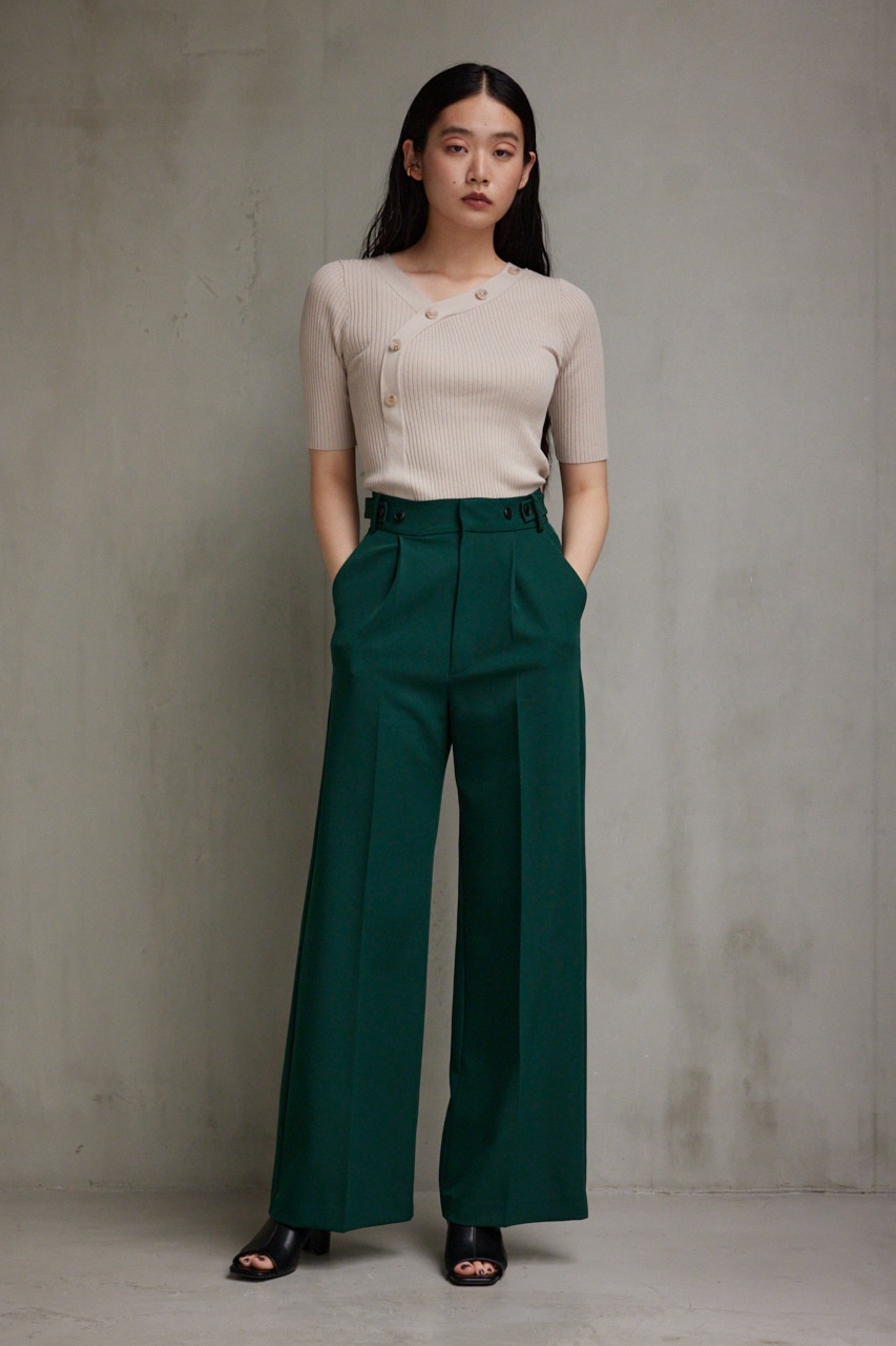 AZUL BY MOUSSY | アシンメトリーボタン5分袖ニット (ニット ) |SHEL 