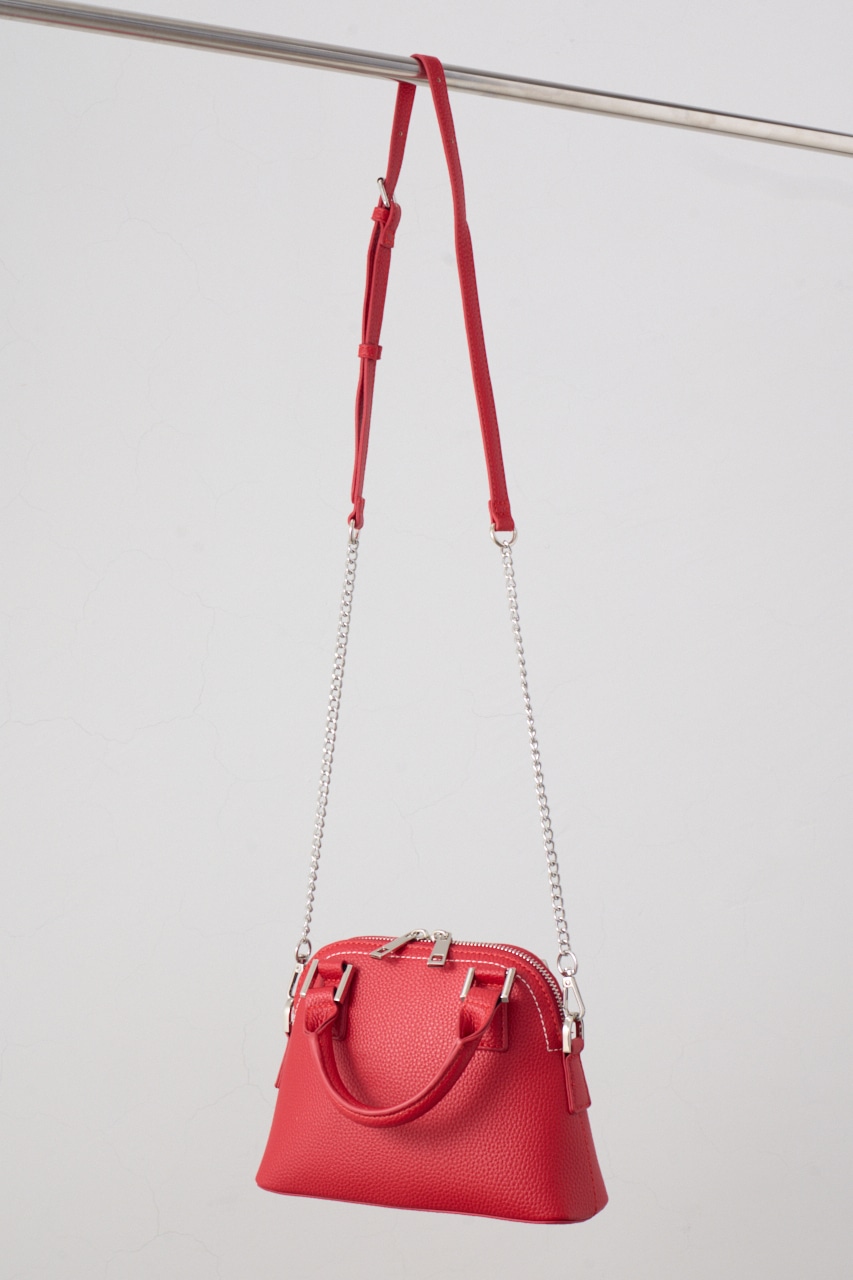 ダブルジッパーミニバッグ RED FREE