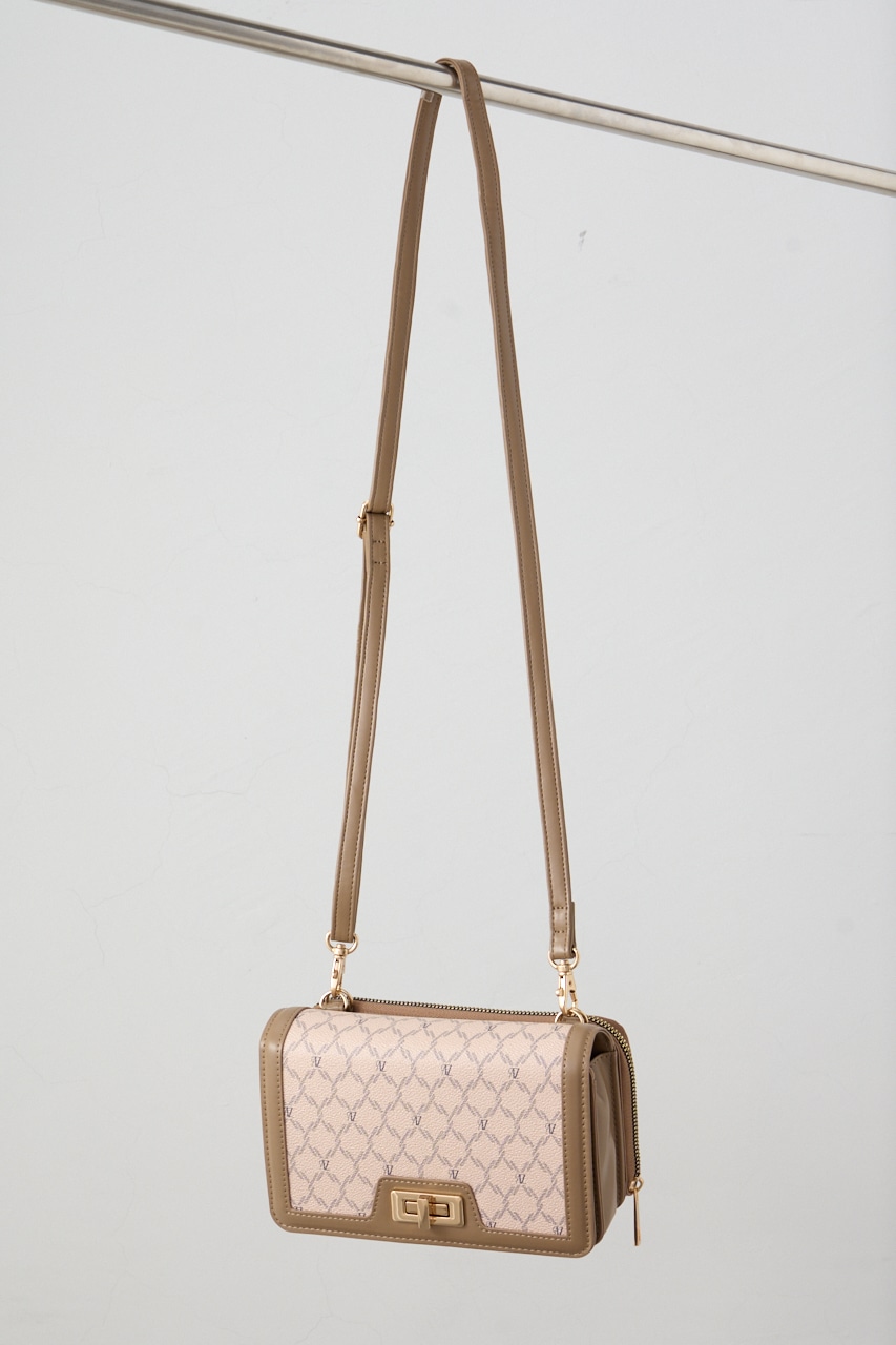 モノグラムパターンウォレットバッグ 柄BEG FREE