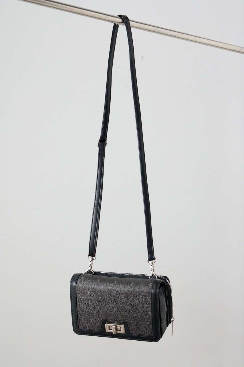 モノグラムパターンウォレットバッグ 柄BLK FREE