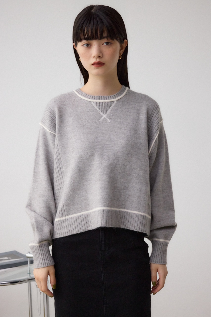 AZUL BY MOUSSY | スウェットライクニットプルオーバー (ニット