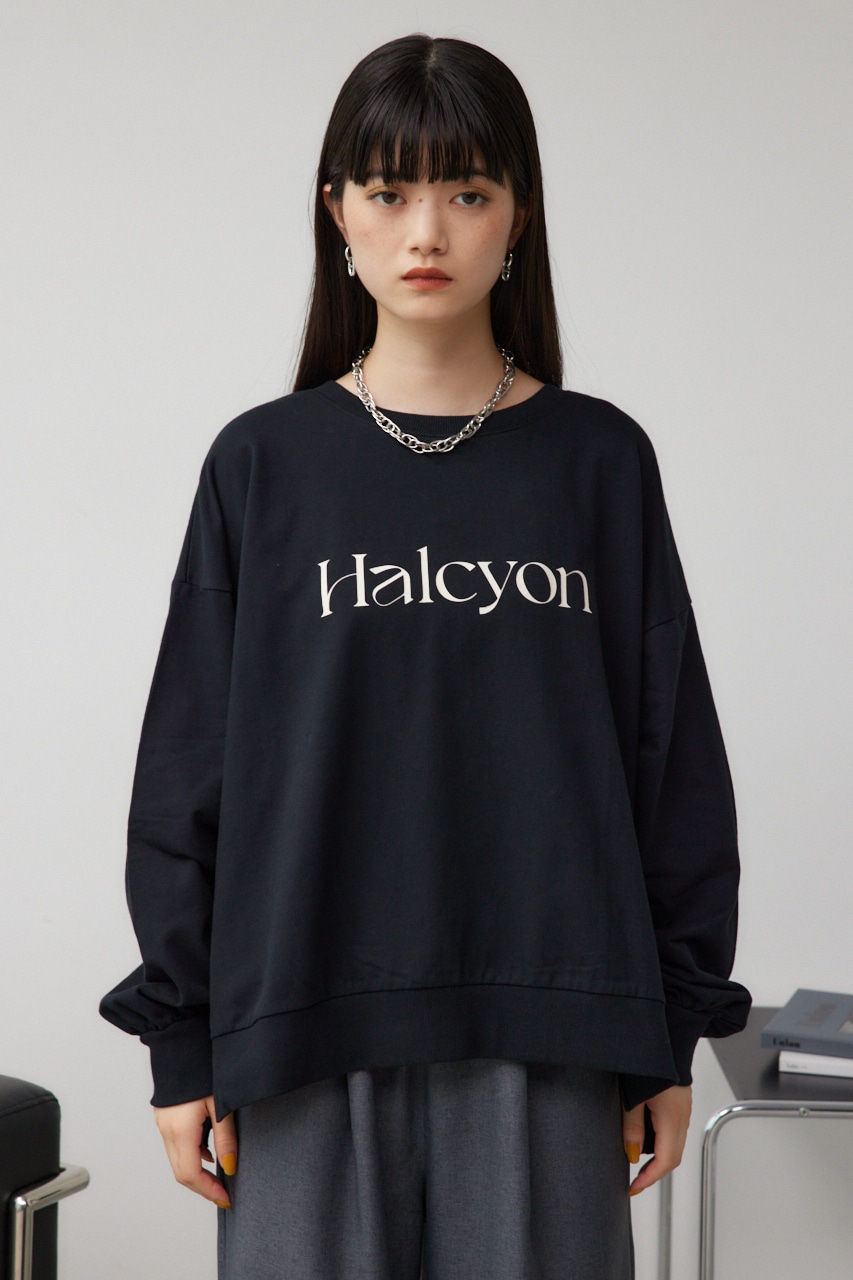 プリントウラケプルオーバー BLK FREE