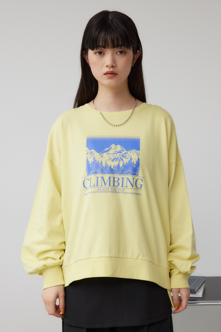 プリントウラケプルオーバー YEL FREE