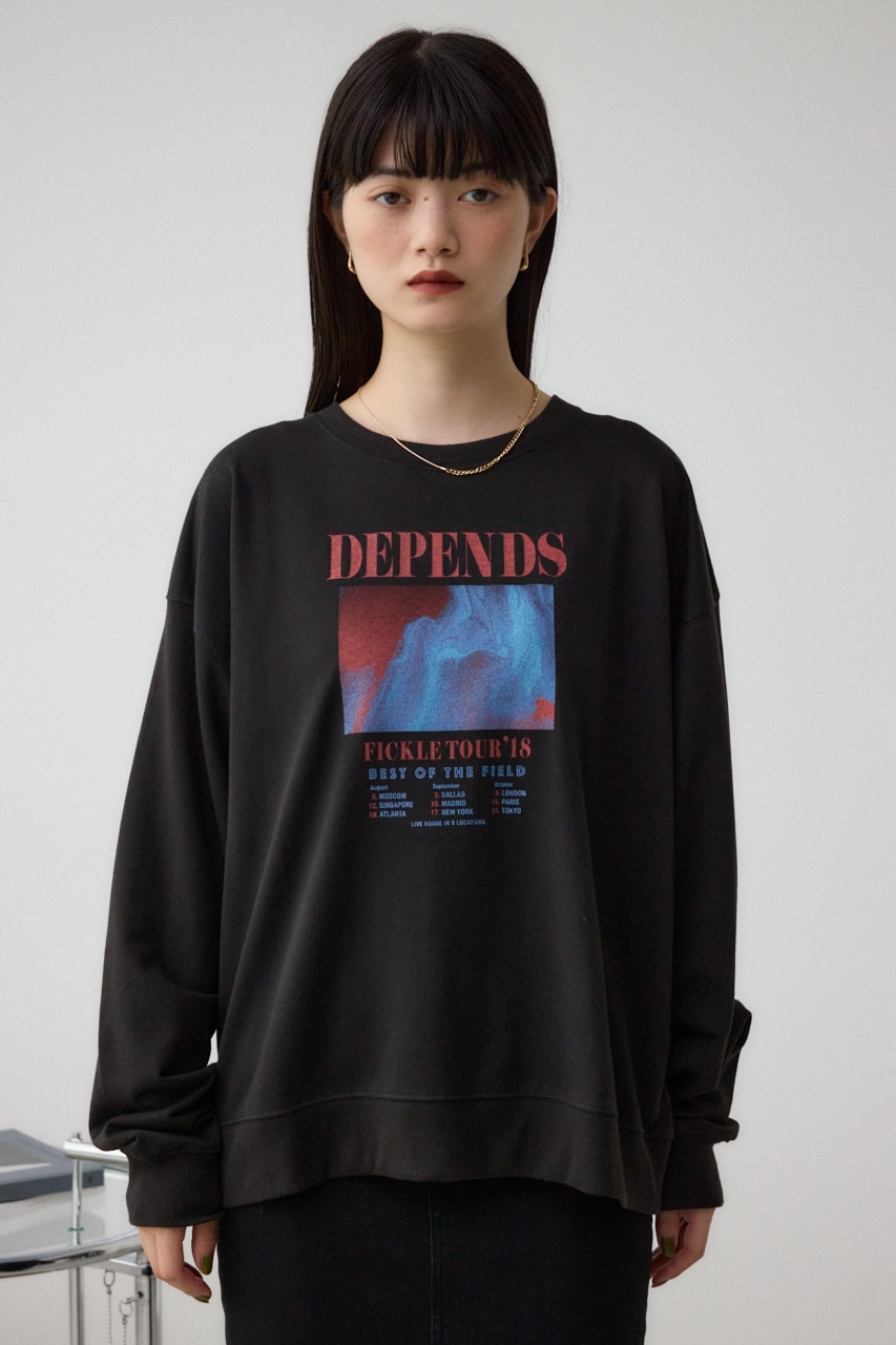 ビンテージプリントウラケプルオーバー 柄BLU FREE