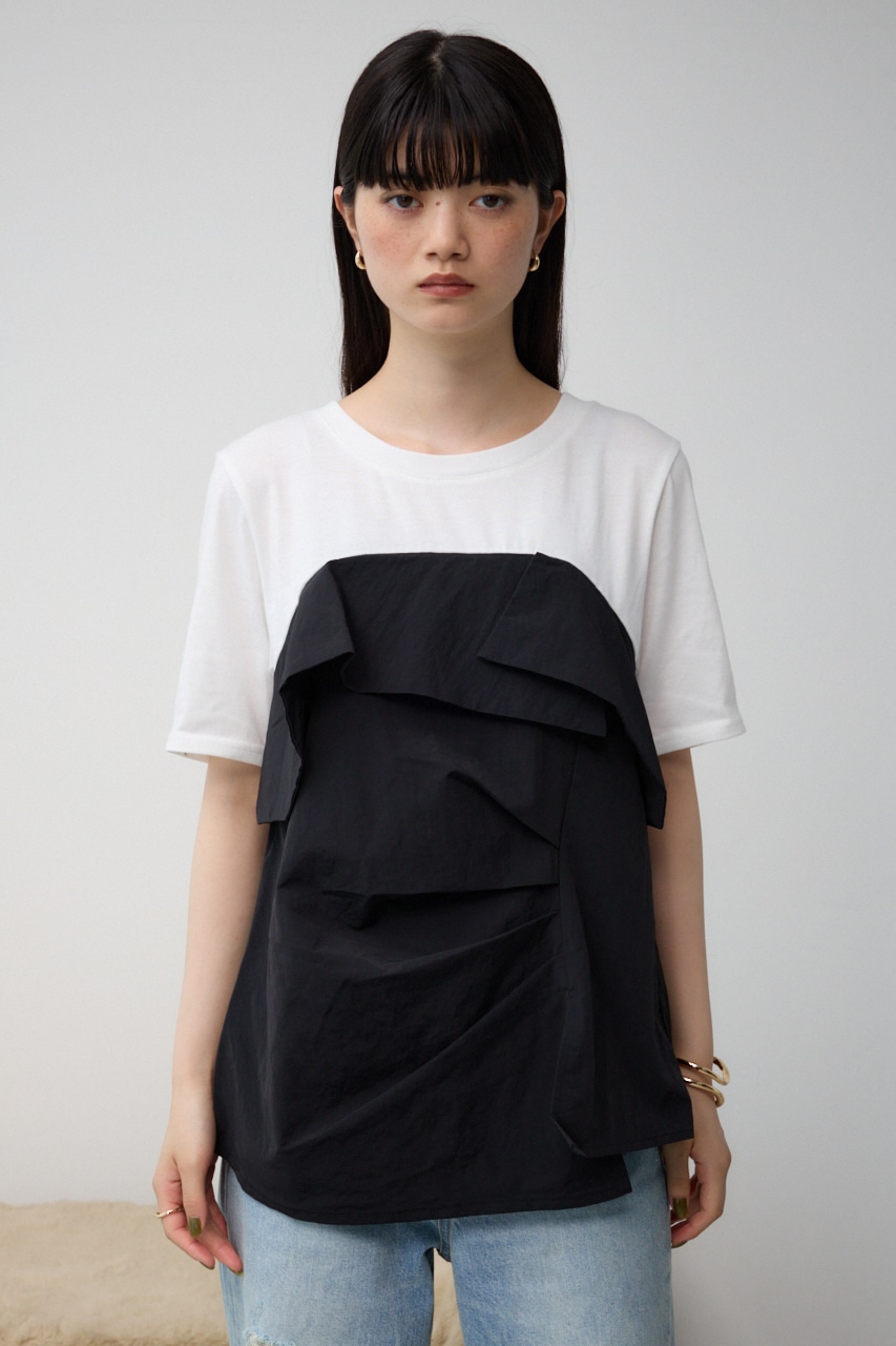 ビスチェドッキングトップス BLK S